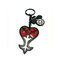 Kendi Logonuz Özel Kazınmış Kişiselleştirilmiş Anahtarlıklar Onun İçin Kalp Şekli